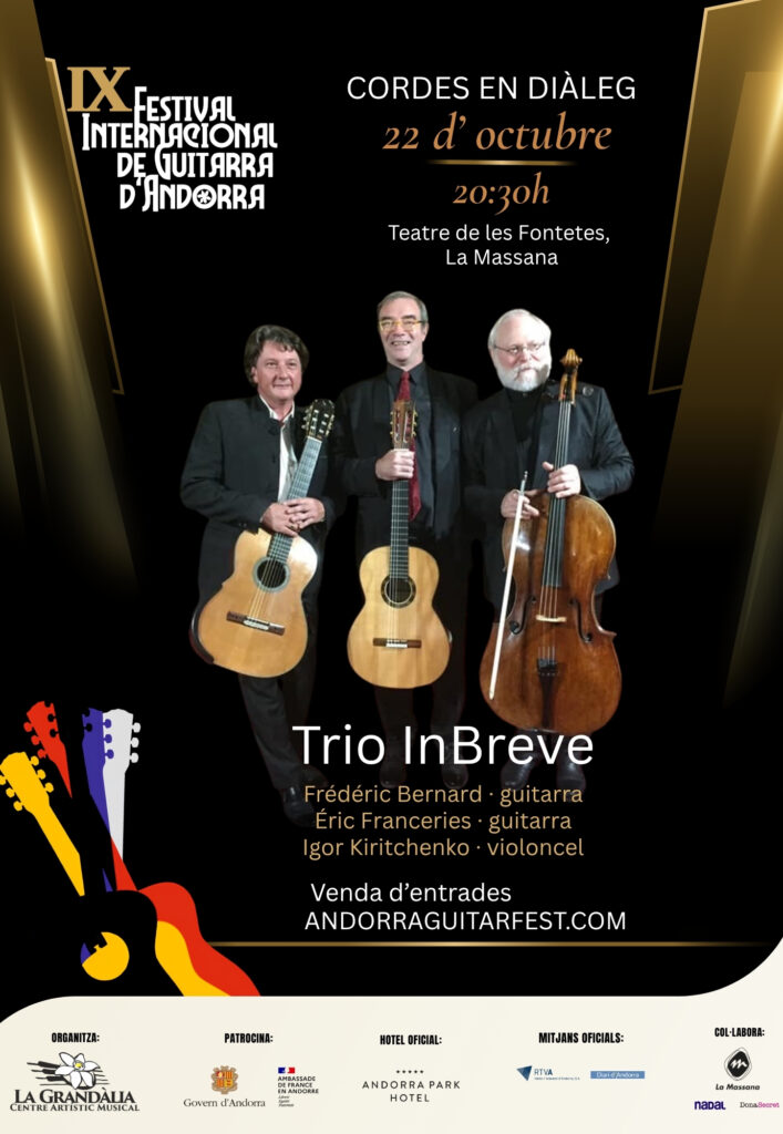 Cartell del concert Cordes en diàleg, Trio InBreve